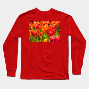 A full frame of tulips Long Sleeve T-Shirt